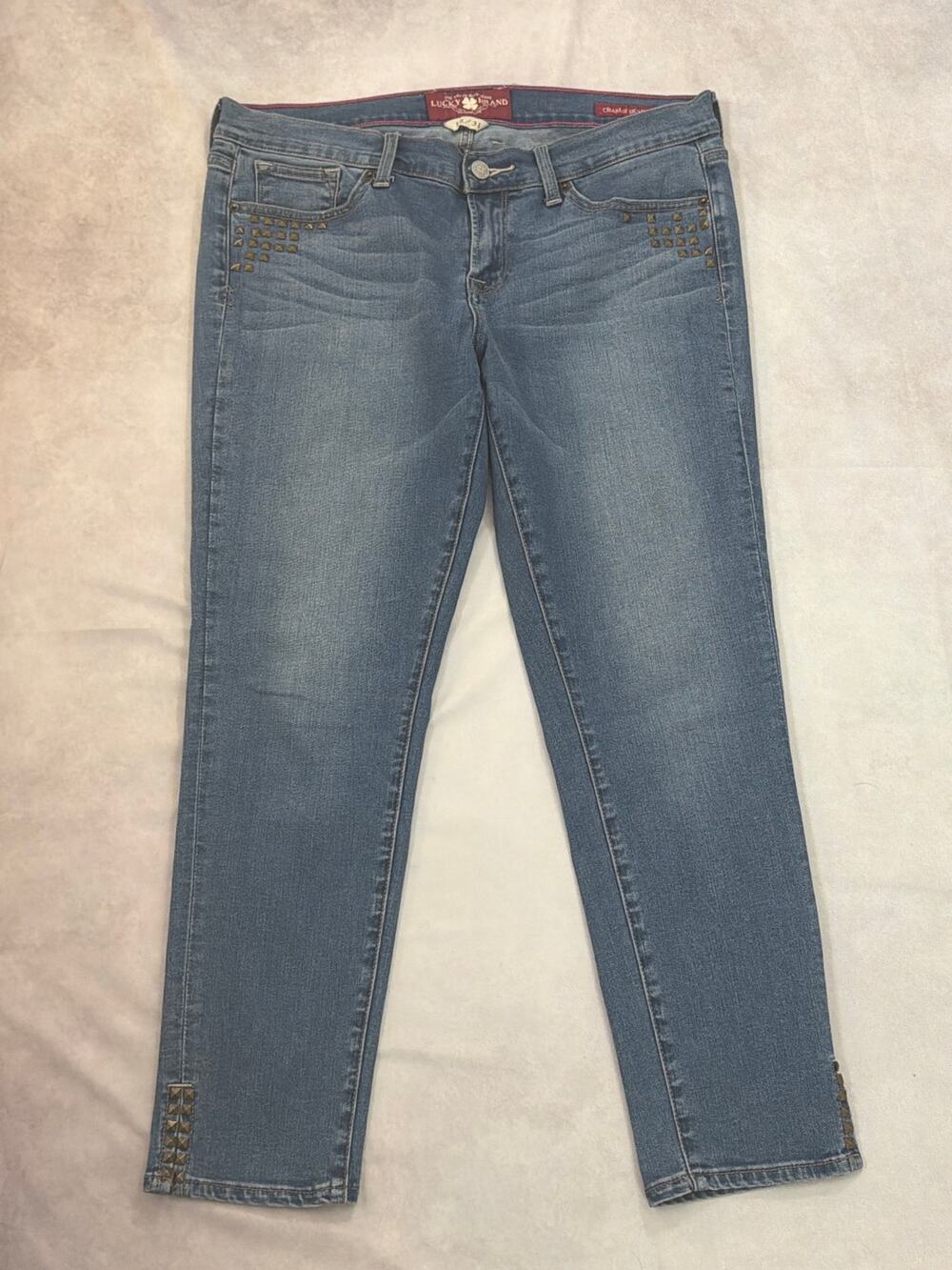 Lucky Brand Charlie Skimmer Studded Ankle Jeans 12/31